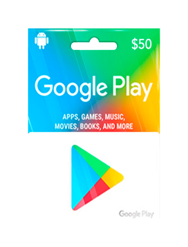 Tarjeta de Regalo Google Play $50