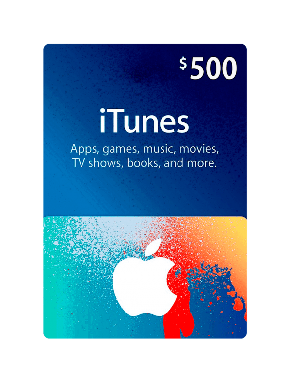 Tarjeta de Regalo iTunes $500