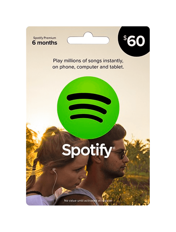 Tarjeta de regalo Spotify $60